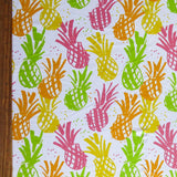 Poly Spandex Swimsuit Fabric Fluorescent Pineapples