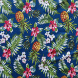 Swim Knit Pineapples and Fauna on Navy