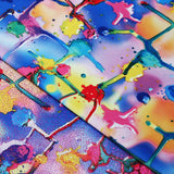 Spot On Polyester Spandex Fabric - Multiple Colors, Paint Splatter Print, 58/60" Width (1 Yard)