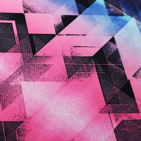 Diamond Blast Nylon Spandex Fabric - Pink/Purple Modern Geometric Print, 58/60" Width (1 Yard)
