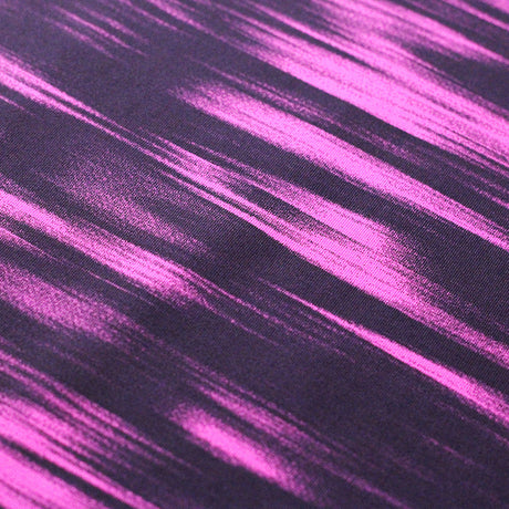 Kismet Nylon Spandex Fabric - Brazilian Print, Black Background, Striped Pattern, 58/60" Width (1 Yard)