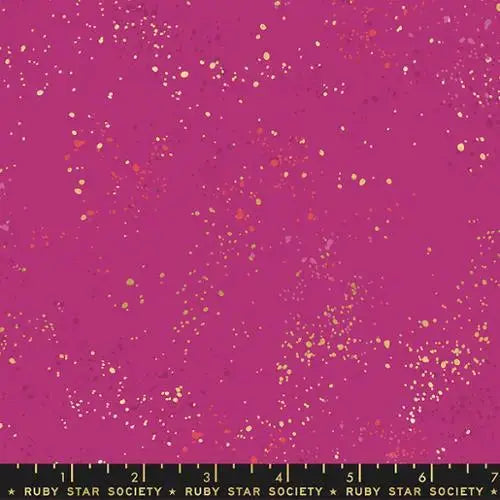 Pink Berry Speckled Metallic Cotton Wideback Fabric