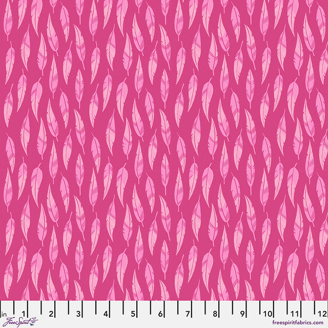 Cotton Print Pink Birds of a Feather Fabric 44/45"