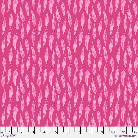 Cotton Print Pink Birds of a Feather Fabric 44/45"