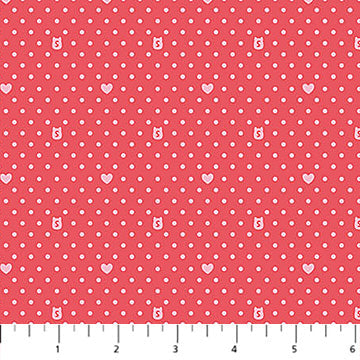 Cotton Print Pink Coral Dot Blender Fabric 44/45"