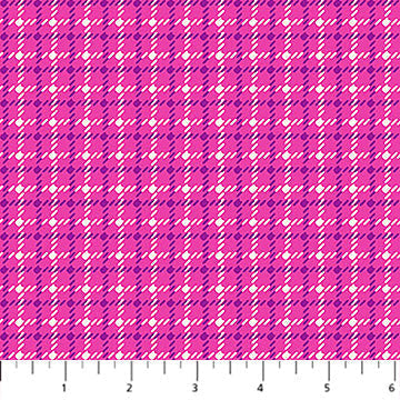 Pink Houndstooth Cotton Fabric 44/45" Squishmallows