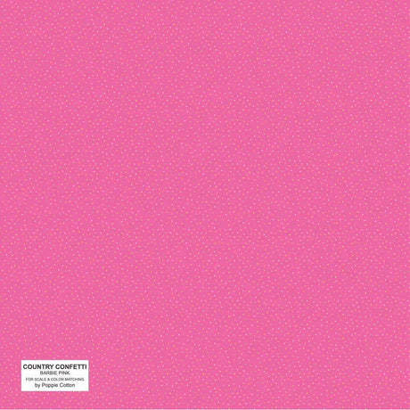 Pink Cotton Print Fabric 44/45" Country Confetti