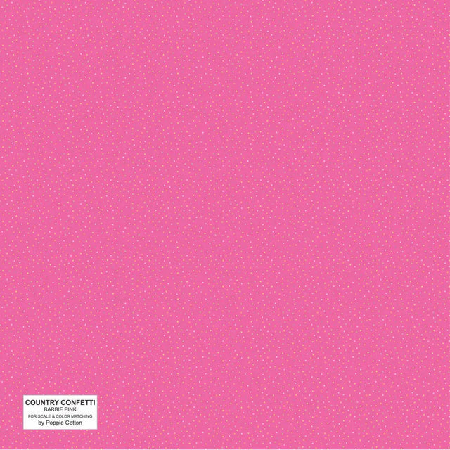 Pink Cotton Print Fabric 44/45" Country Confetti