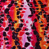 Safari River Nylon Spandex Fabric - Glitter Multicolor Stone River Print, 58-60" Width (1 Yard)