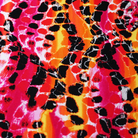 Safari River Nylon Spandex Fabric - Glitter Multicolor Stone River Print, 58-60" Width (1 Yard)