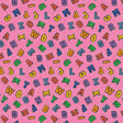 Cotton Quilting Fabric Pink Patch Perfect Alphabet Toss 43/44"