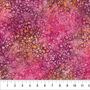 Cotton Print Pink Purple Abstract Flora Fabric 44/45