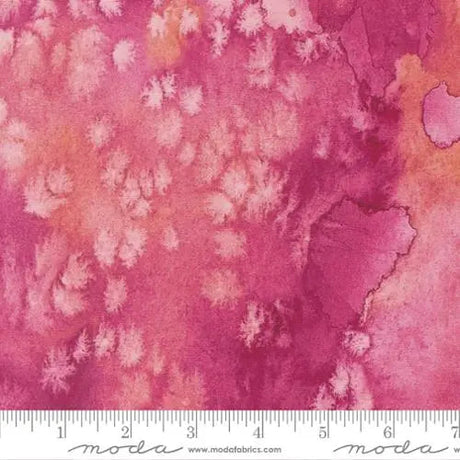 Cotton Fabric Pink Rose Flow Basic Watercolor Painting 44/45" Wide