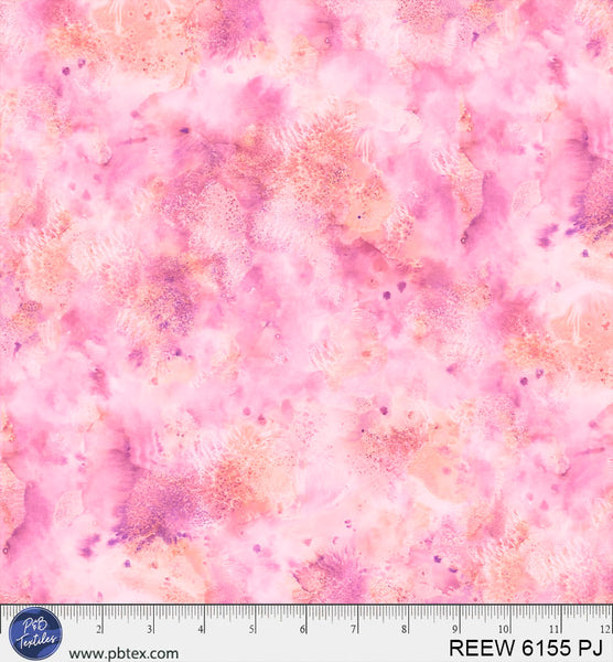 Cotton Wideback Fabric Pink Underwater Reef 108"
