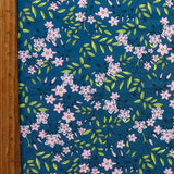 Swim Knit Nylon Spandex Pink Ditsy Floral 4-Way Stretch