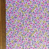 Swim Knit Polyester Spandex Pink Lemonade Floral 4-Way Stretch UPF 40+