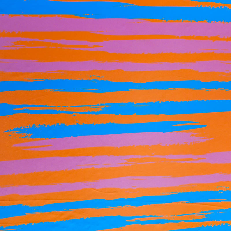 Swim Knit Poly Spandex Bright Stripes
