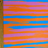 Swim Knit Poly Spandex Bright Stripes