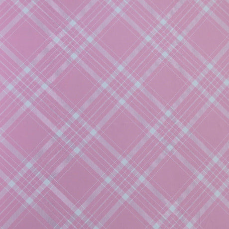 Swim Knit Pink Picnic Check Poly Spandex 4-Way Stretch