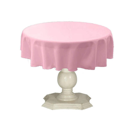 Tablecloth Dull Bridal Satin Fabric - Solid Color, 58" Round (1 Piece)