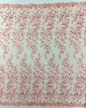 Butterfly Corded Lace Fabric - Butterfly Embroidery, Metallic Sequins, 54" Width (1 Yard)