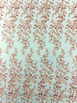 Butterfly Corded Lace Fabric - Butterfly Embroidery, Metallic Sequins, 54" Width (1 Yard)