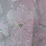 Beaded 3D Floral Lace Fabric 52" Wide