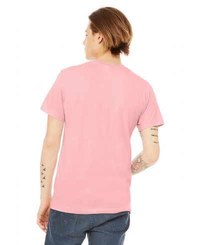 Bella Canvas 3001 Airlume Cotton Fabric - Pink, Crewneck, Short Sleeve (1 Piece)