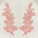 Beaded Floral Lace Applique on Polyester Mesh