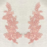 Beaded Floral Lace Applique on Polyester Mesh