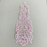 Beaded Lace Medallion Applique for Bridal Veils and Wedding Gowns 14" x 5.5"