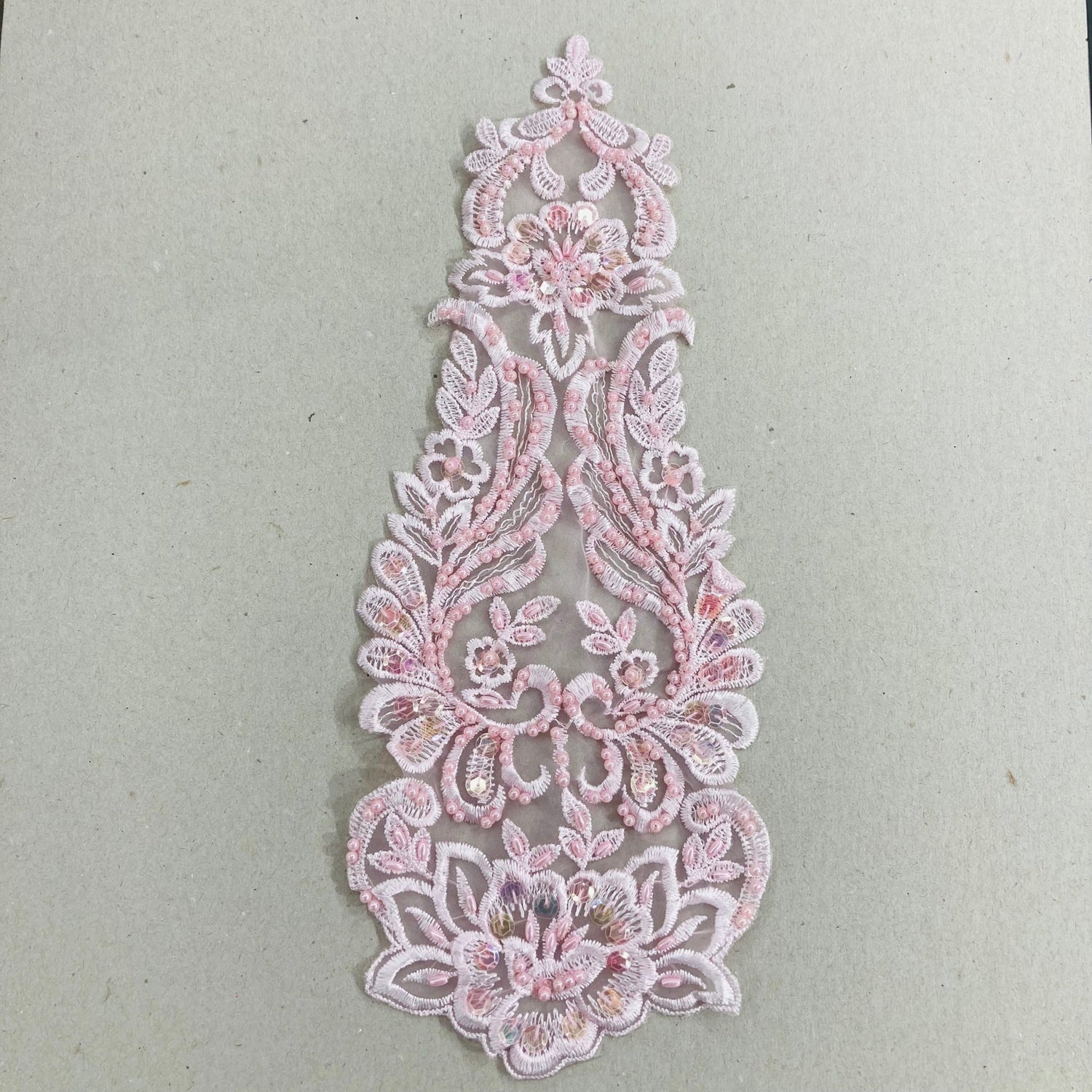 Beaded Lace Medallion Applique