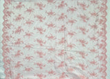 Corded Bridal Lace Fabric on Polyester Net Mesh