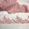 Beaded Corded Lace Trim on Polyester Net Mesh