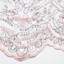 1 Yard Tulle Lace Fabric with 3D Embroidered Applique Design, 52" Wide
