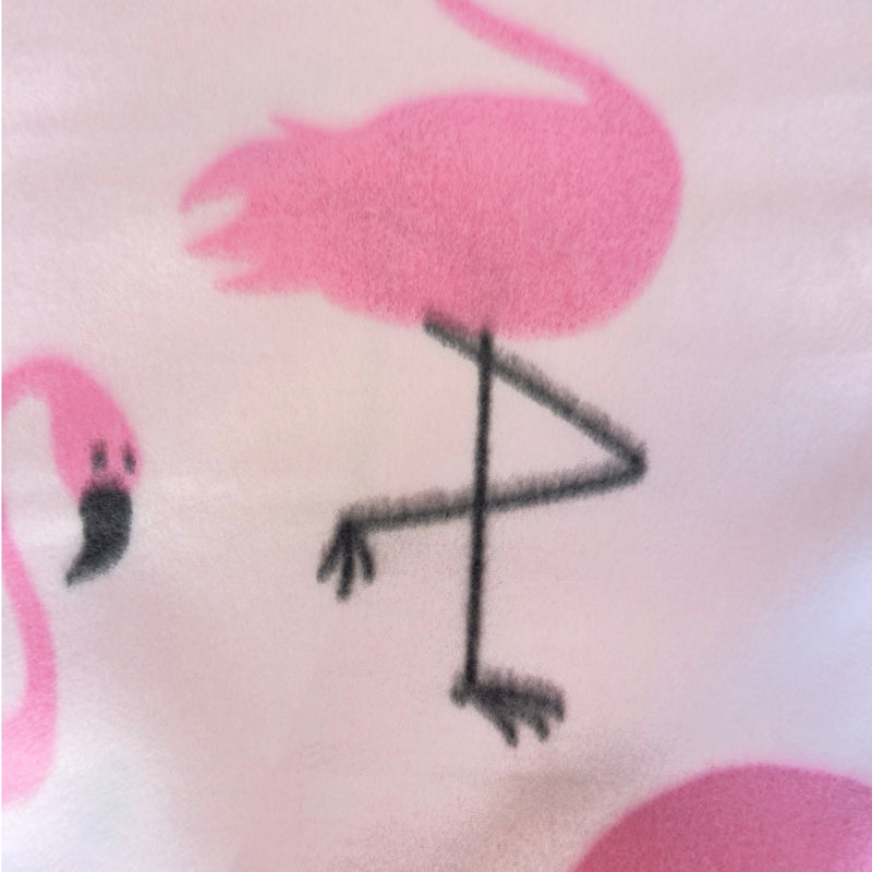 Pink Flamingo Print Polar Fleece Fabric 60 Inches Wide