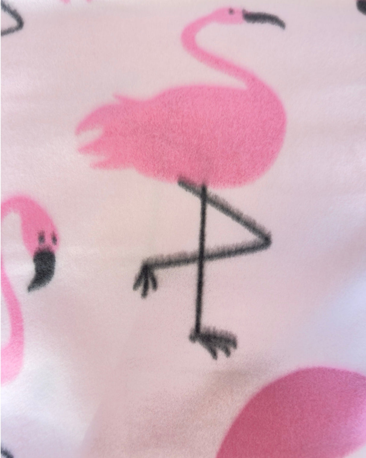 Pink Flamingo Print Polar Fleece Fabric 60 Inches Wide