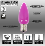 C9 Wonderful LED SMD Bulb (25 bulbs/bag) - Frosted, Pink