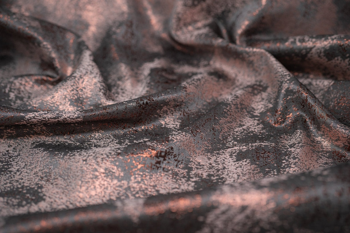 Metallic Brocade Fabric Pink Passion