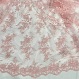 Corded Floral Lace Fabric 53" Wide