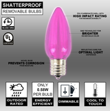C9 Wonderful LED SMD Bulb (25 bulbs/bag) - Smooth, Pink