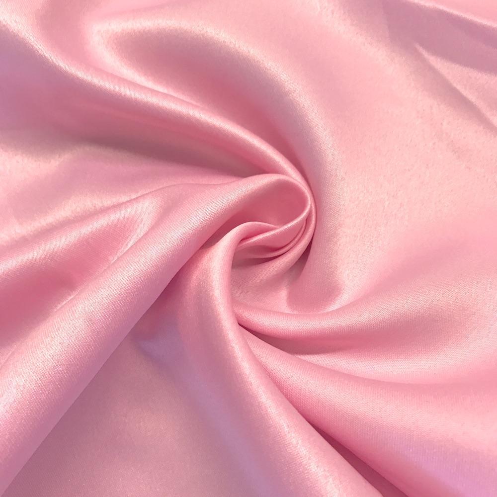 Pink Dull Matte Bridal Satin Fabric,