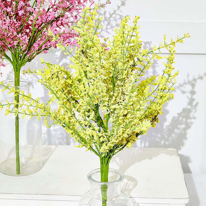 21" Yellow Heather Bush – Bright Sunshine Floral Decorative Accent