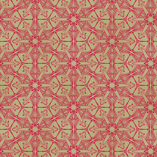 Cotton Quilting Fabric Pismo Cadmium Red/Chino Ground Works 44/45"