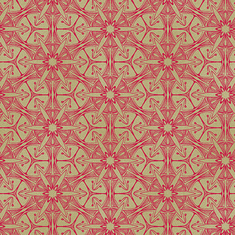 Cotton Quilting Fabric Pismo Cadmium Red/Chino Ground Works 44/45"