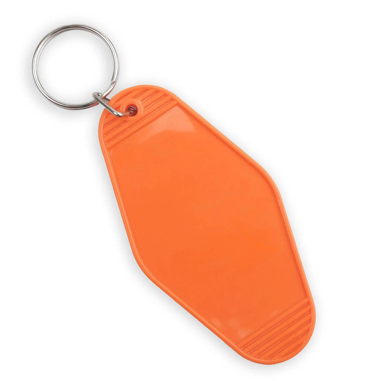 Retro Motel Keychain with Silver Ring - Citrus Orange (4 per Set)