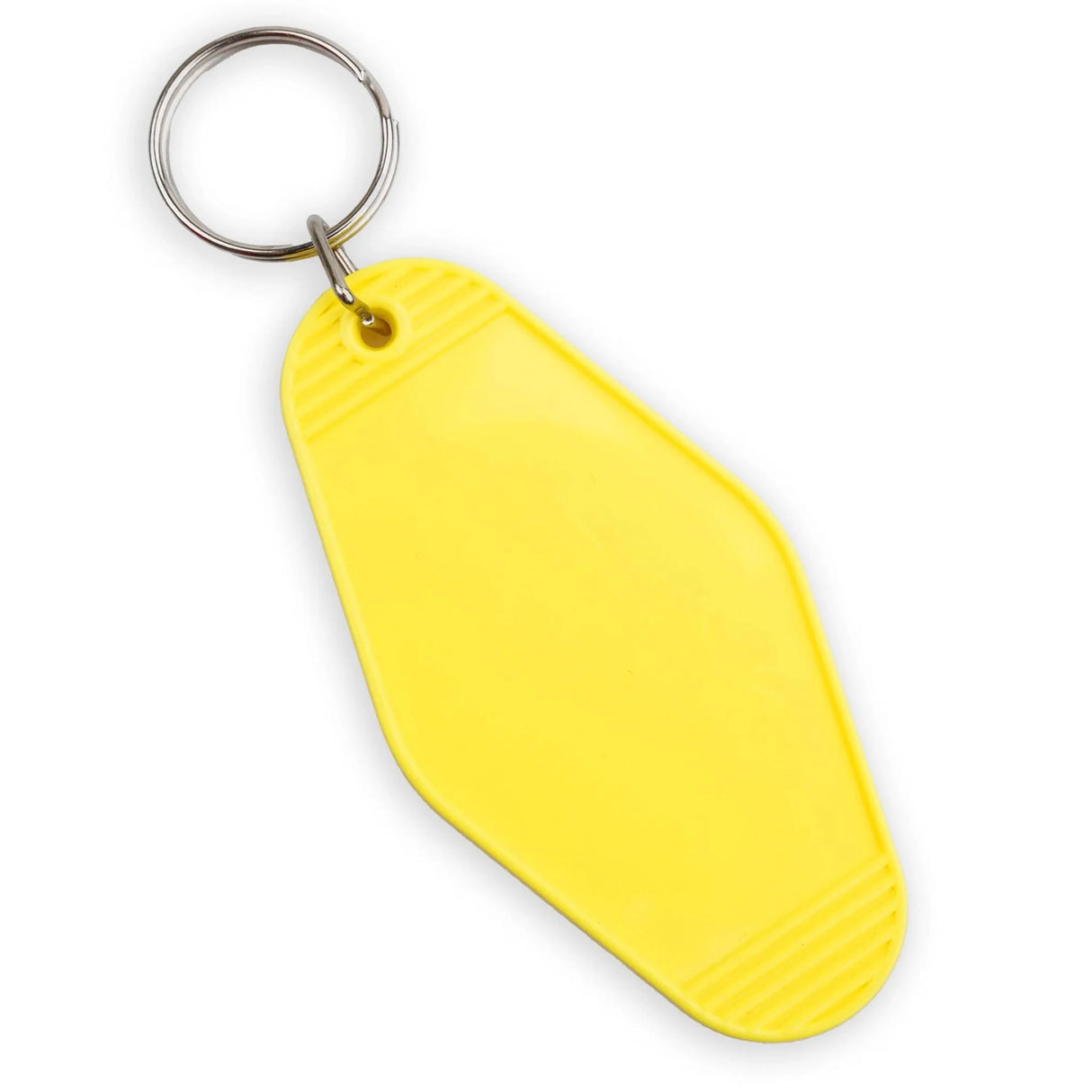 Retro Motel Keychain with Silver Ring - Yellow (4 per Set)