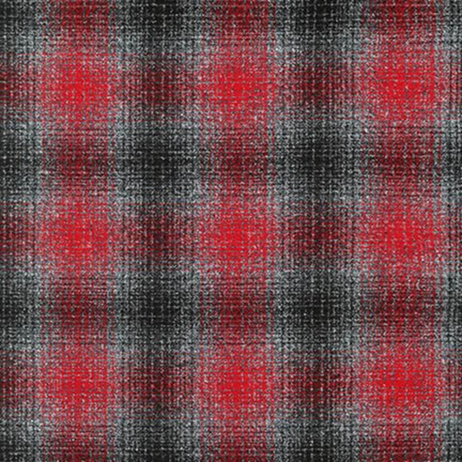 Flannel Fabric Platinum Plaid Mammoth Robert Kaufman