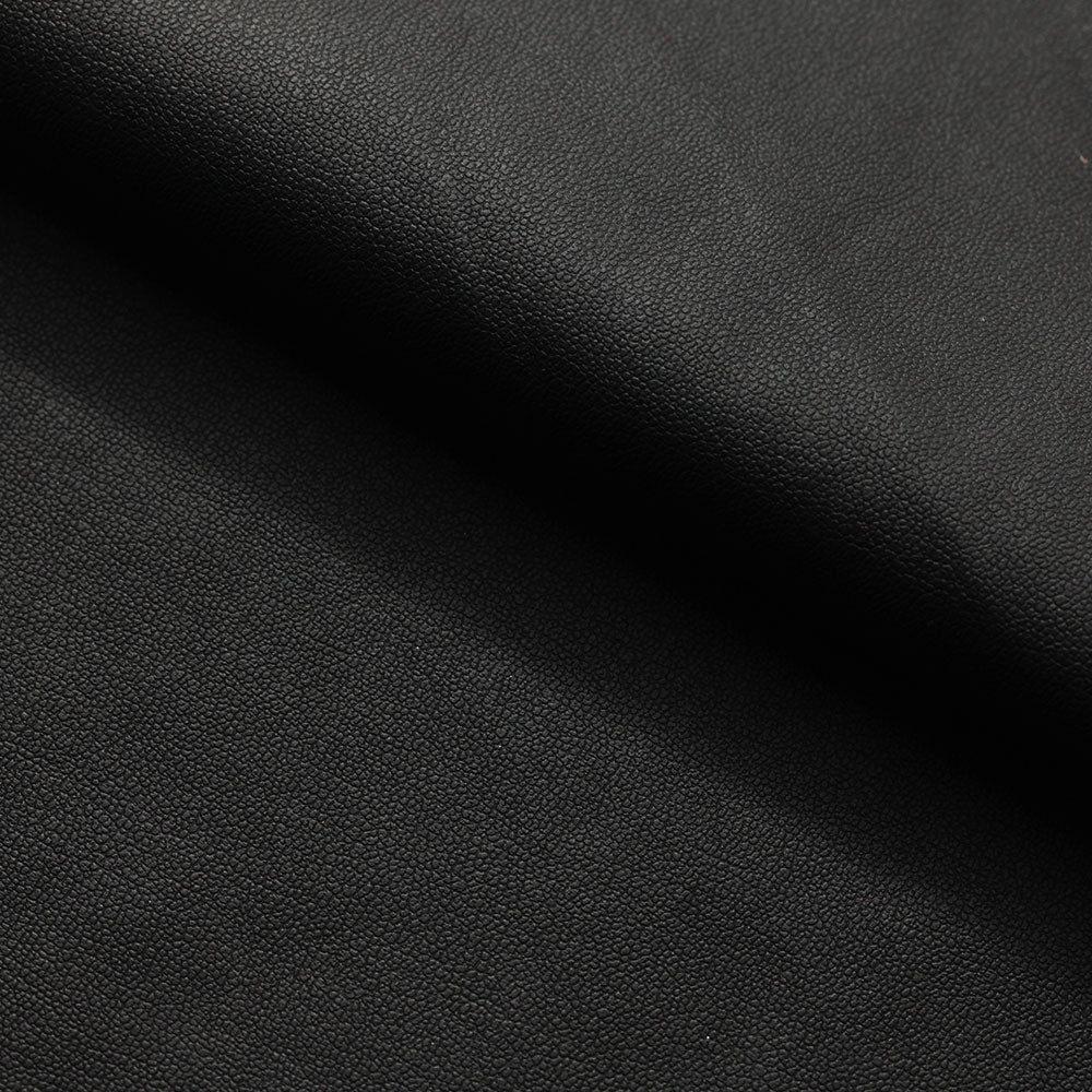 Pleather PU Coated Tricot Fabric - Black, 58" Width (1 Yard)