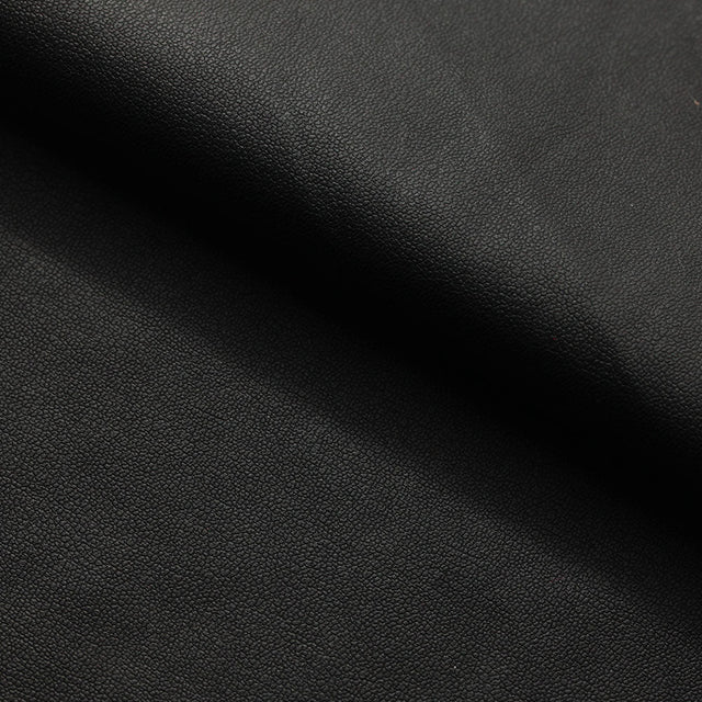 Pleather PU Coated Tricot Fabric - Black, 58" Width (1 Yard)